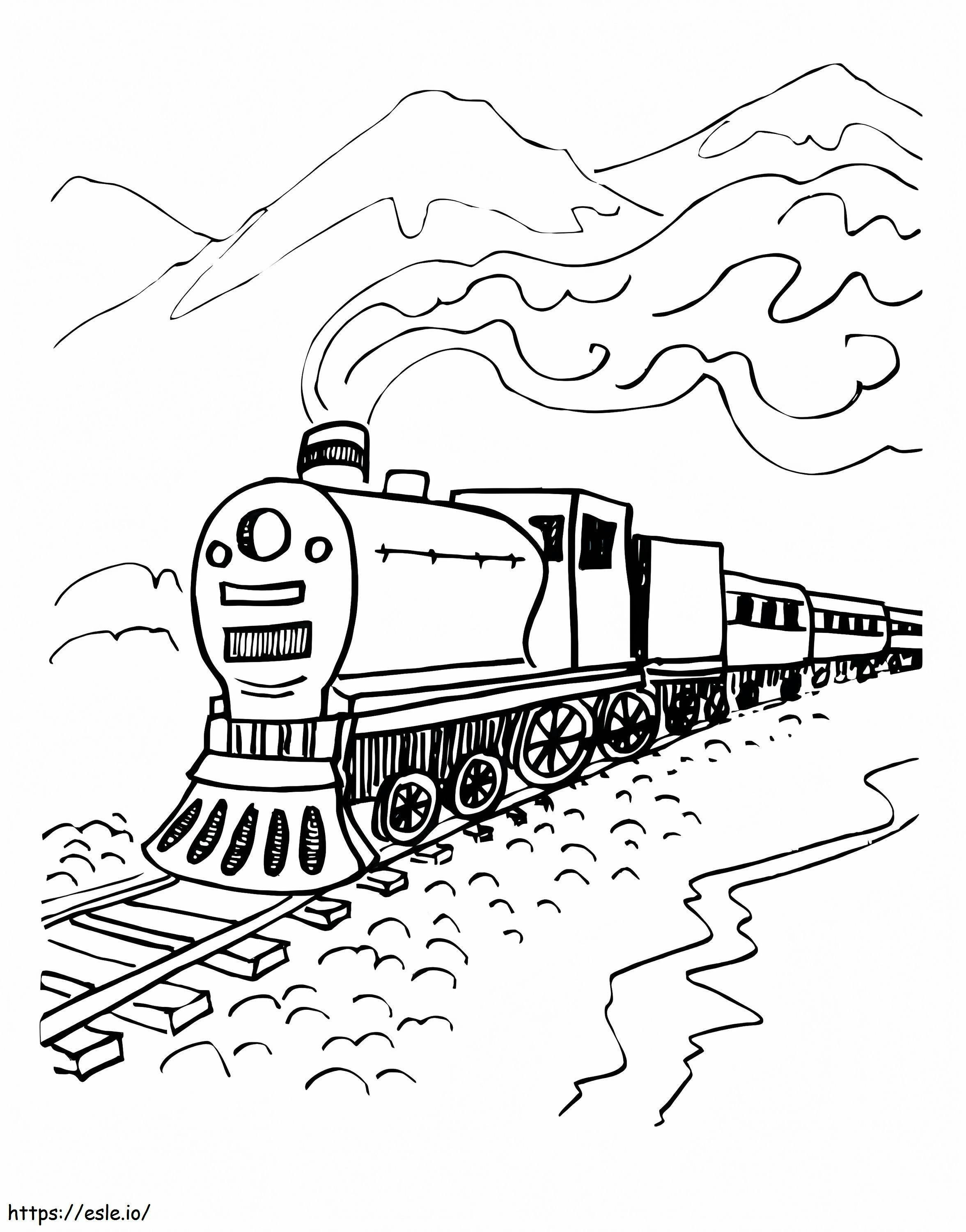 Free polar express train coloring page