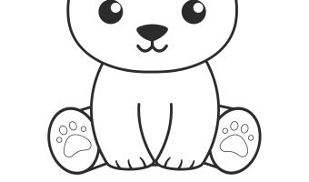 Polar bear coloring pages two kids and a coupon