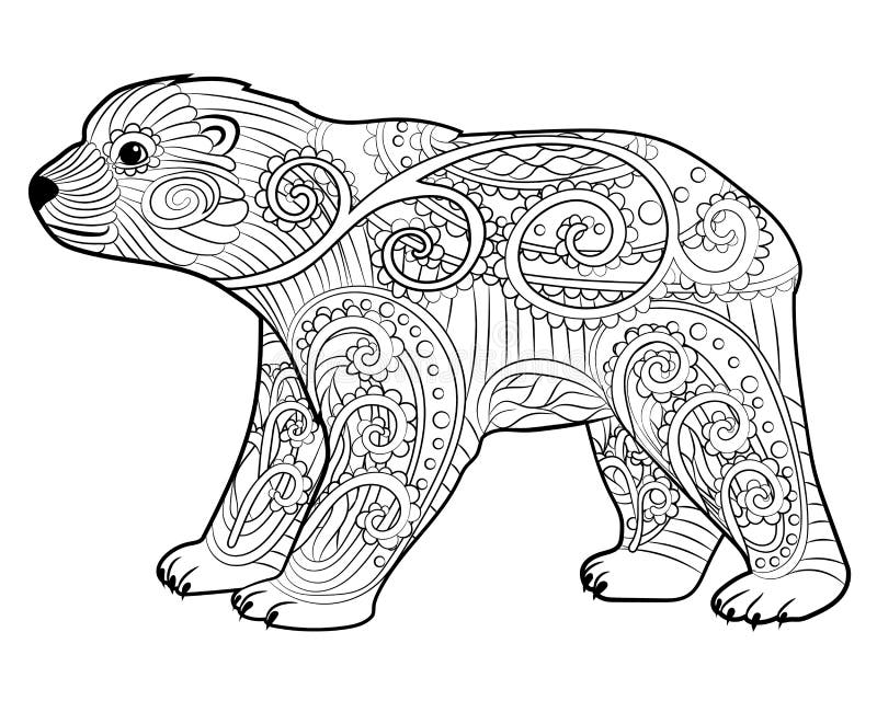 Polar bear colouring stock illustrations â polar bear colouring stock illustrations vectors clipart