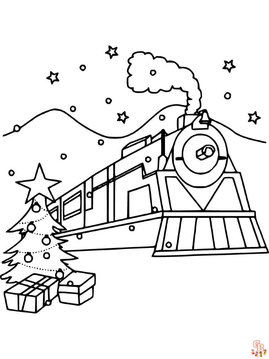 Printable polar express coloring pages free