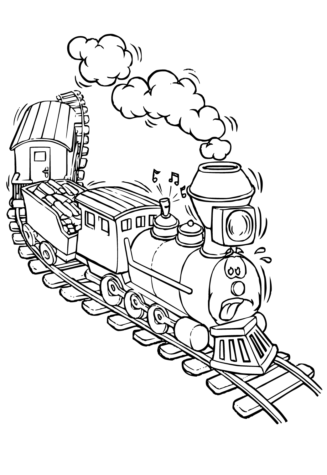 Free printable polar express funny coloring page for adults and kids