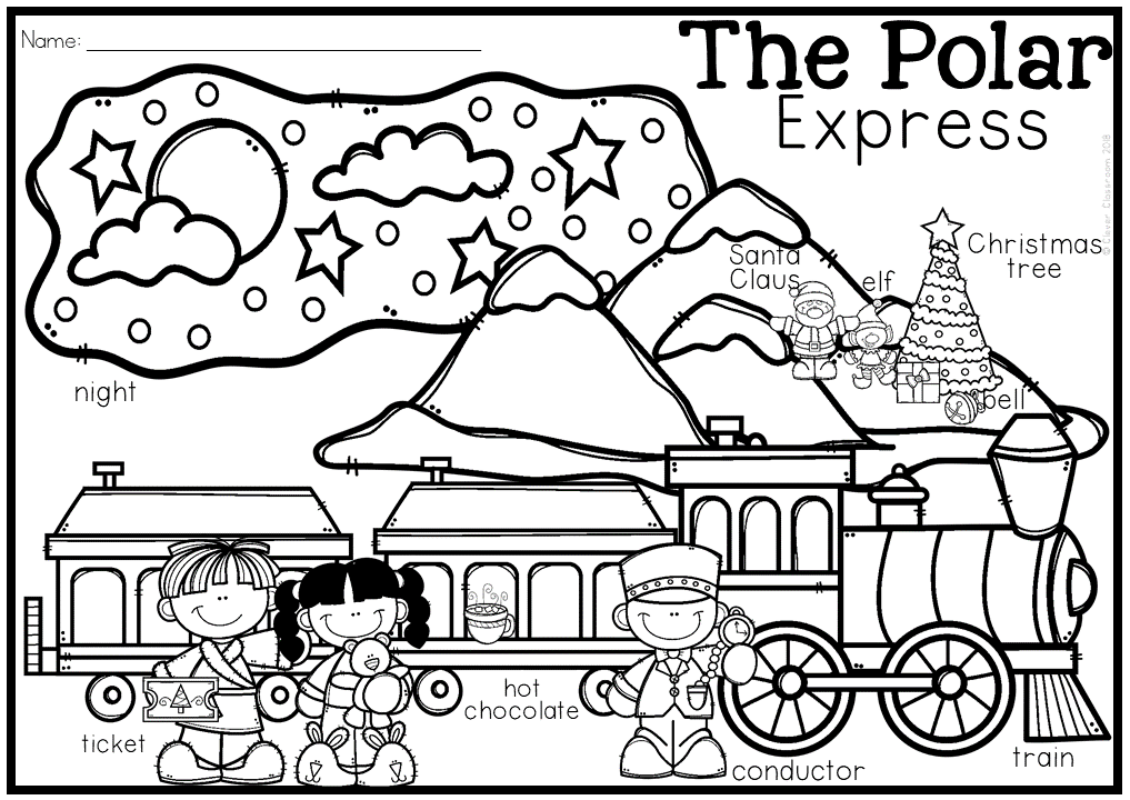 Christmas coloring pages and writing prompts der polarexpress ausmalbilder kinder ausmalbilder