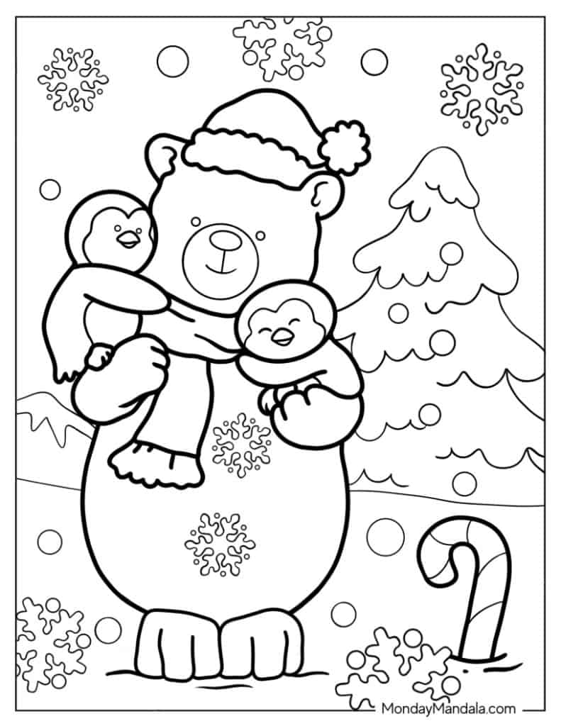 Polar bear coloring pages free pdf printables