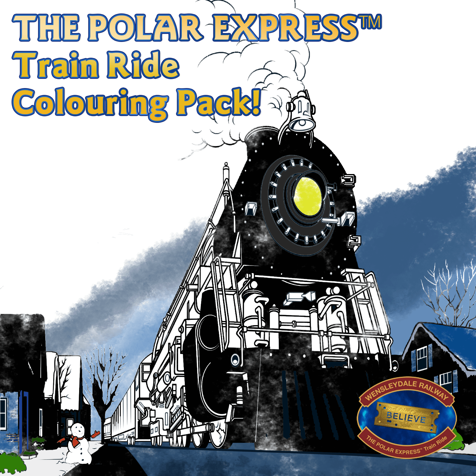 The polar expressâ train ride colouring book from wensleydale