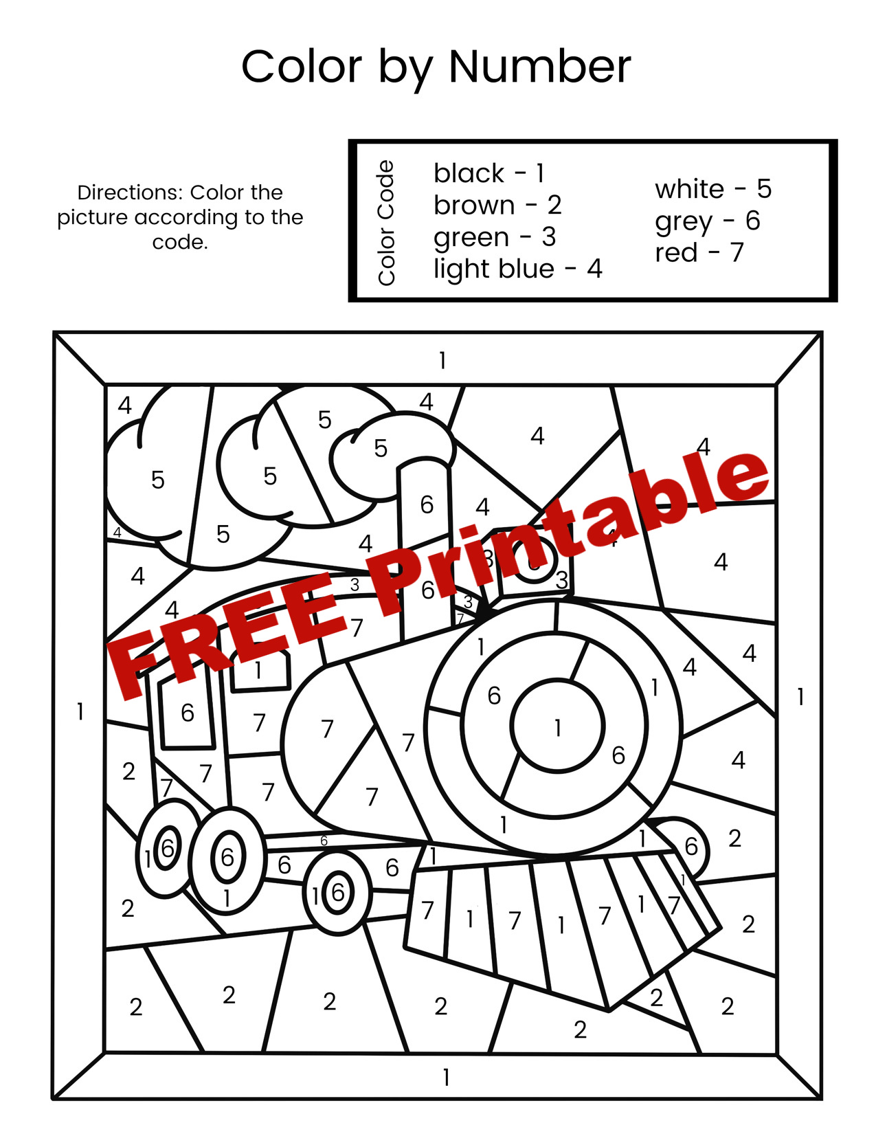 Polar express color by number pages