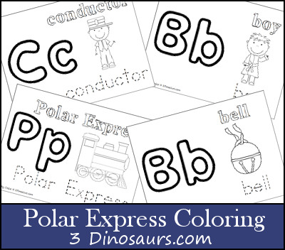 Free polar express coloring dinosaurs