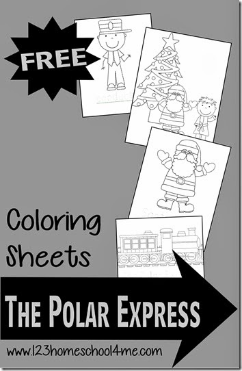 Free polar express train coloring pages