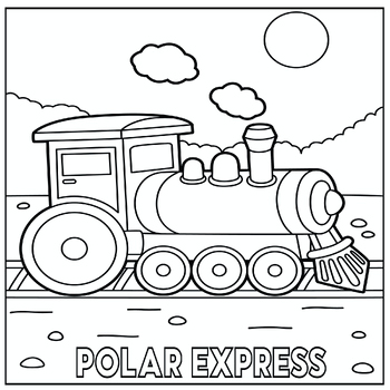 Polar express coloring page