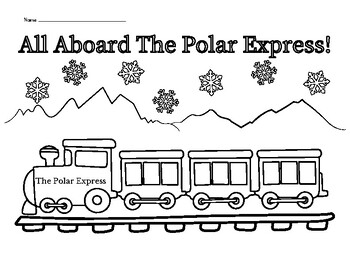 The polar express coloring sheet tpt