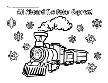 The polar express coloring sheet tpt