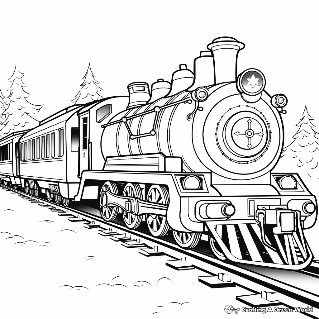 Steam train coloring pages