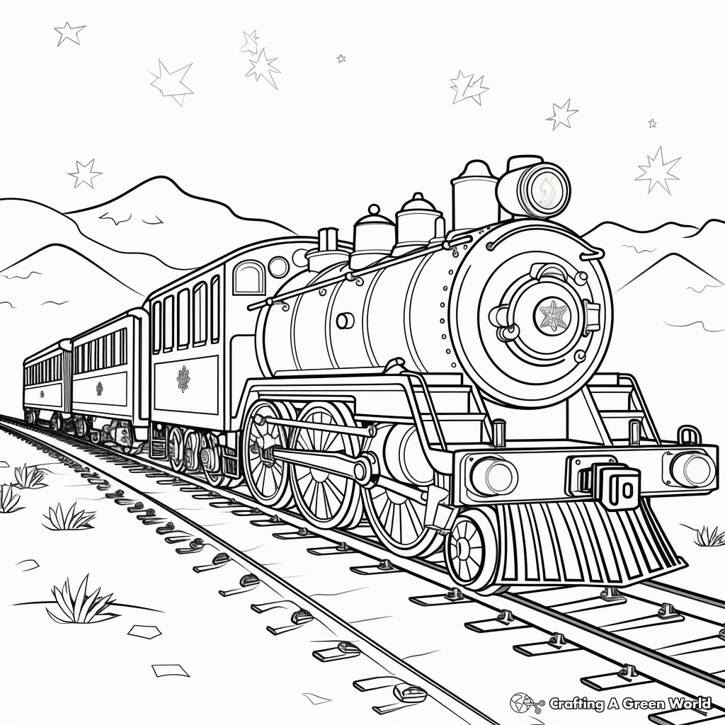 Steam train coloring pages