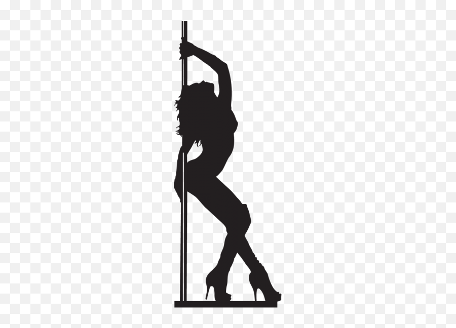 Pole dance silhouette clip art