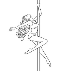 Pole dance cartoon vector images over