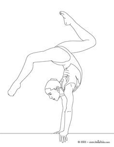 Balance beam artistic gymnastics coloring page coloring pages gymnastics shape coloring pages