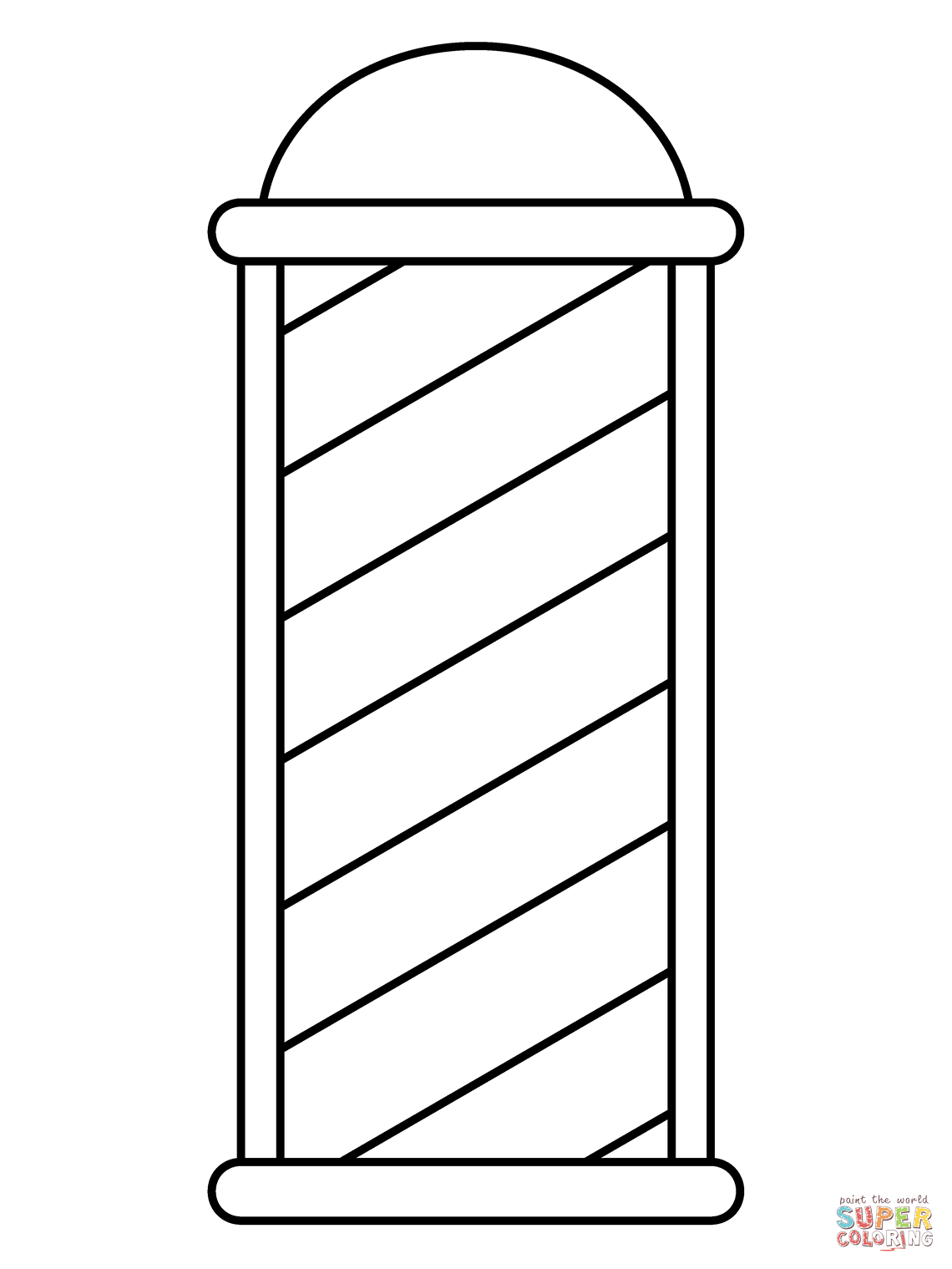 Barber pole emoji coloring page free printable coloring pages