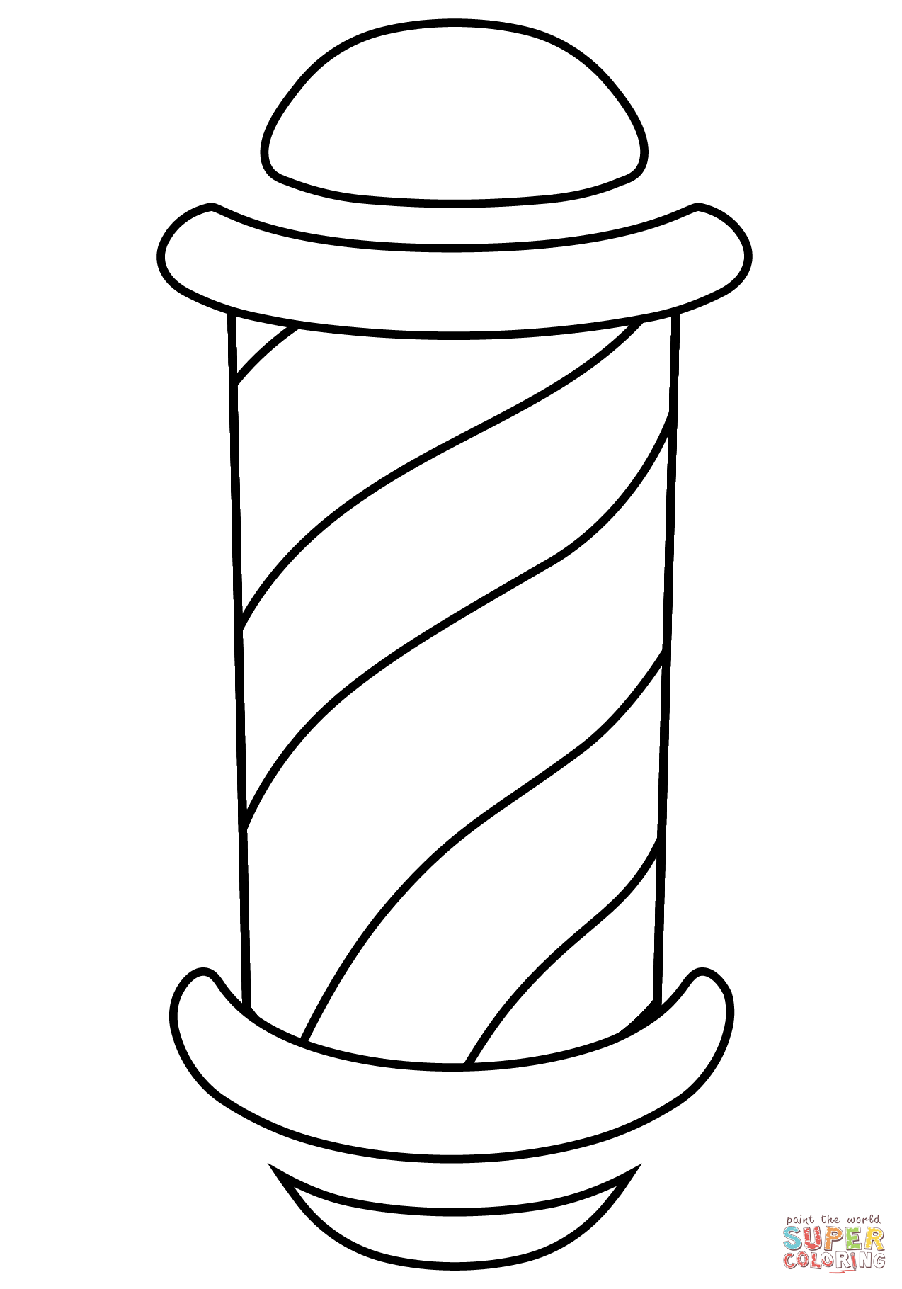 Barber pole emoji coloring page free printable coloring pages