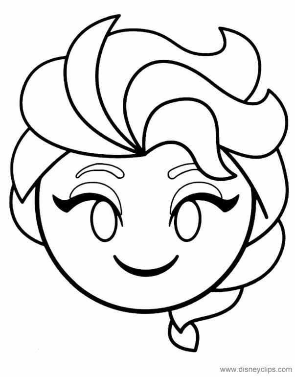 Get this emoji coloring pages black and white elsa emoji