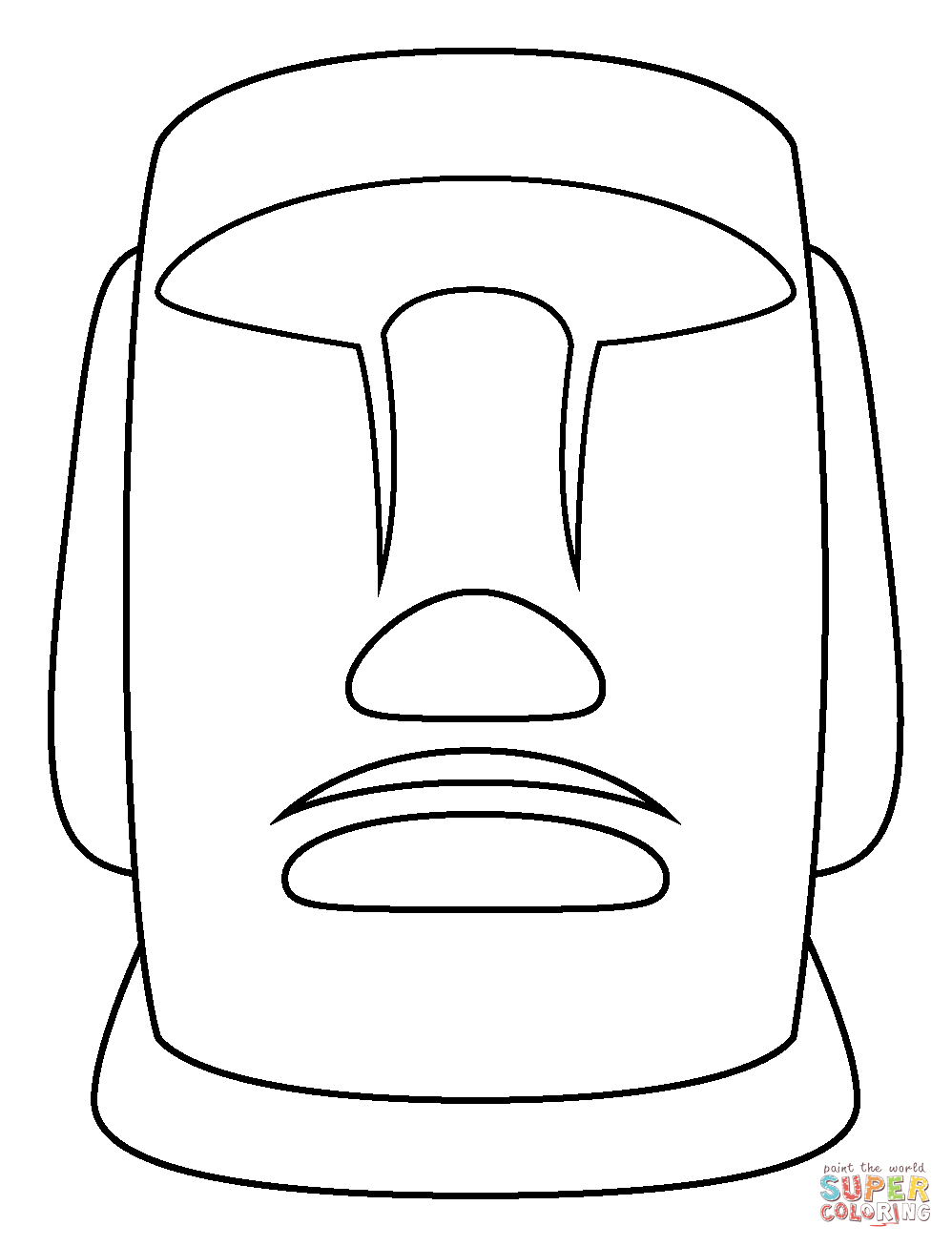 Moai emoji coloring page free printable coloring pages