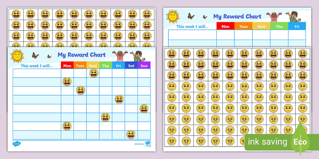 Ð emoji reward chart for kids resources for parents