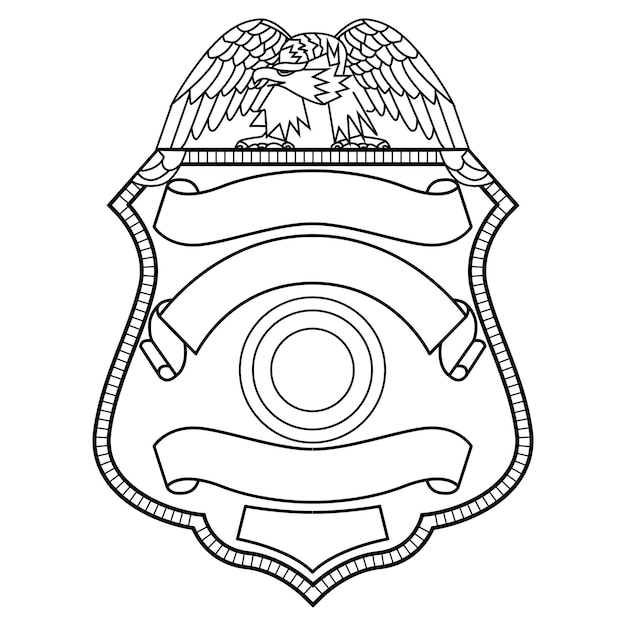 Premium vector vector illustration of sheriff badge security police badge law enforcement badge