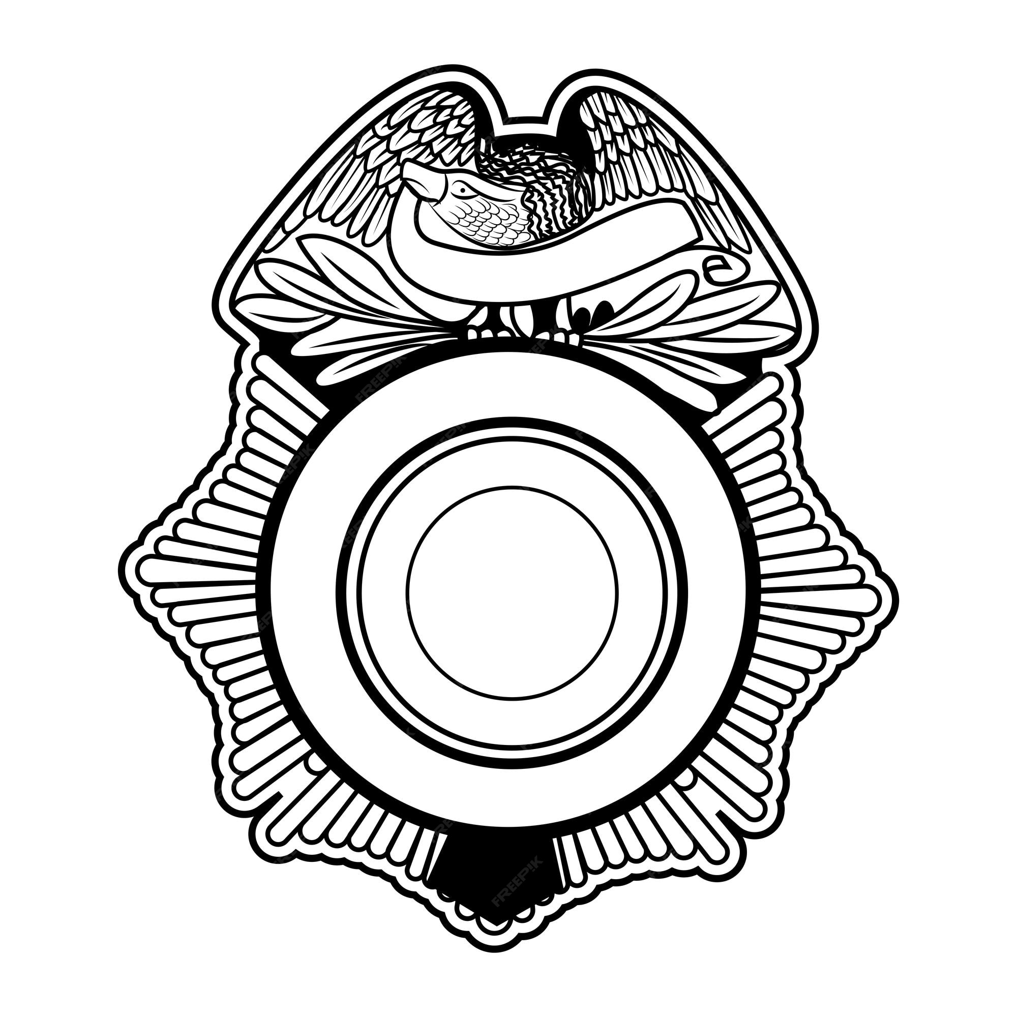 Premium vector vector illustration of sheriff badge security police badge law enforcement badge