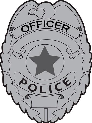 Police officer badge vector illustration