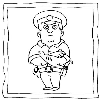 Police coloring book police coloring pages by abdell hida tpt