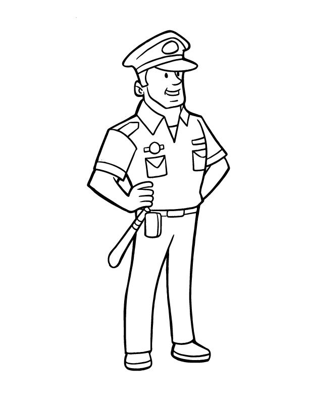 Coloring books coloring pages policeman