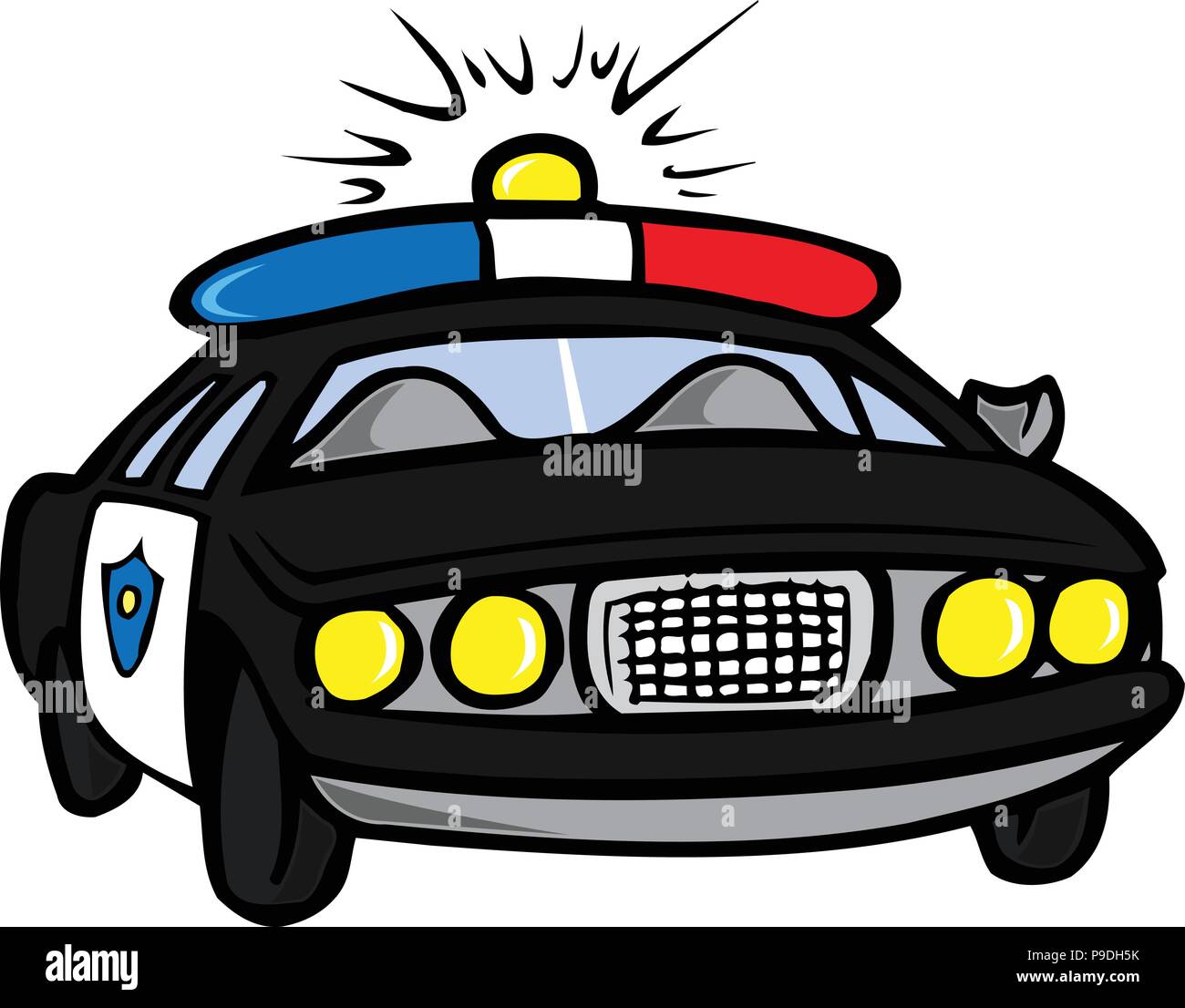 Cartoon police car hi