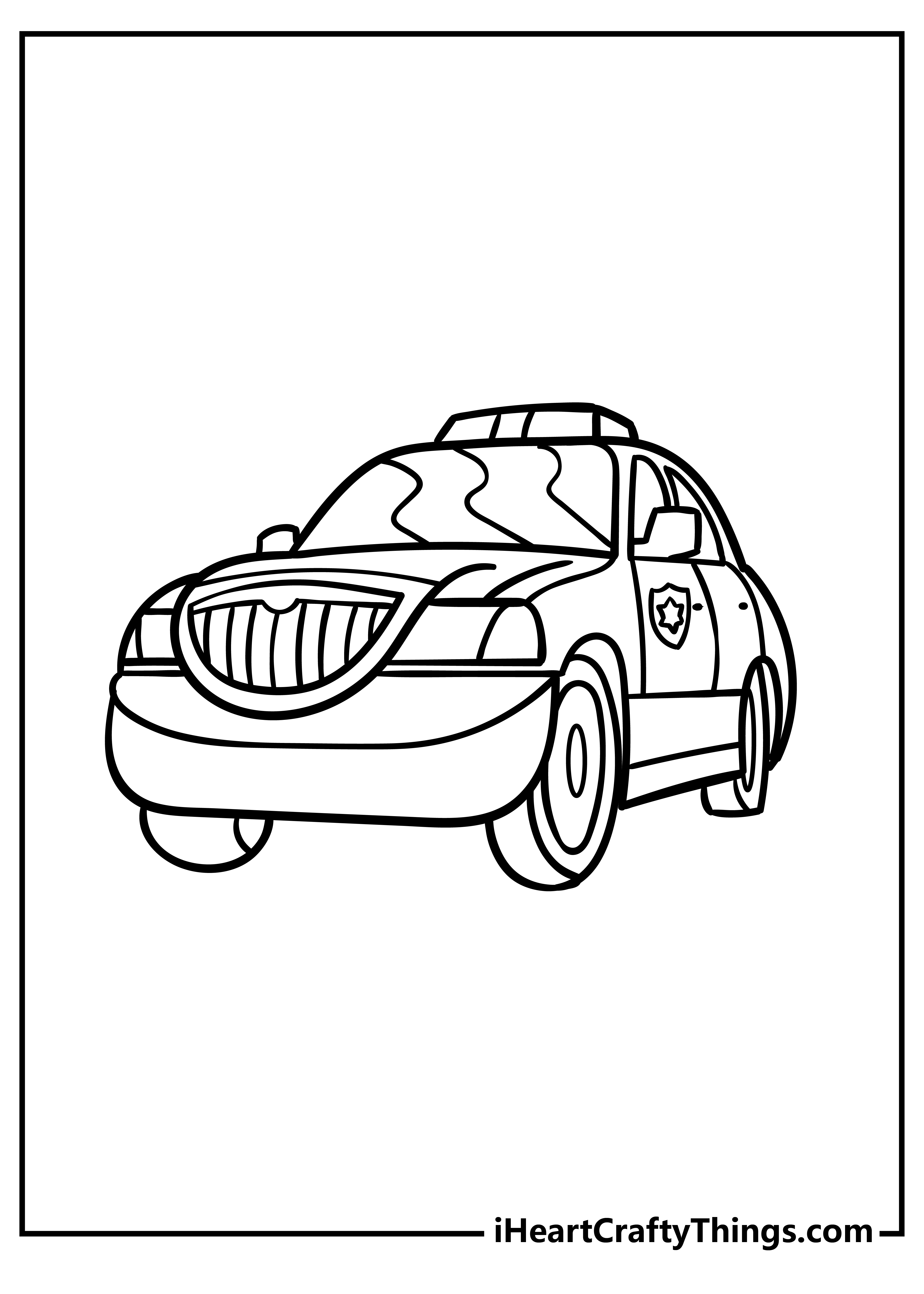 Police car coloring pages free printables