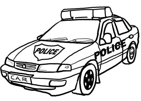 Police car color pages