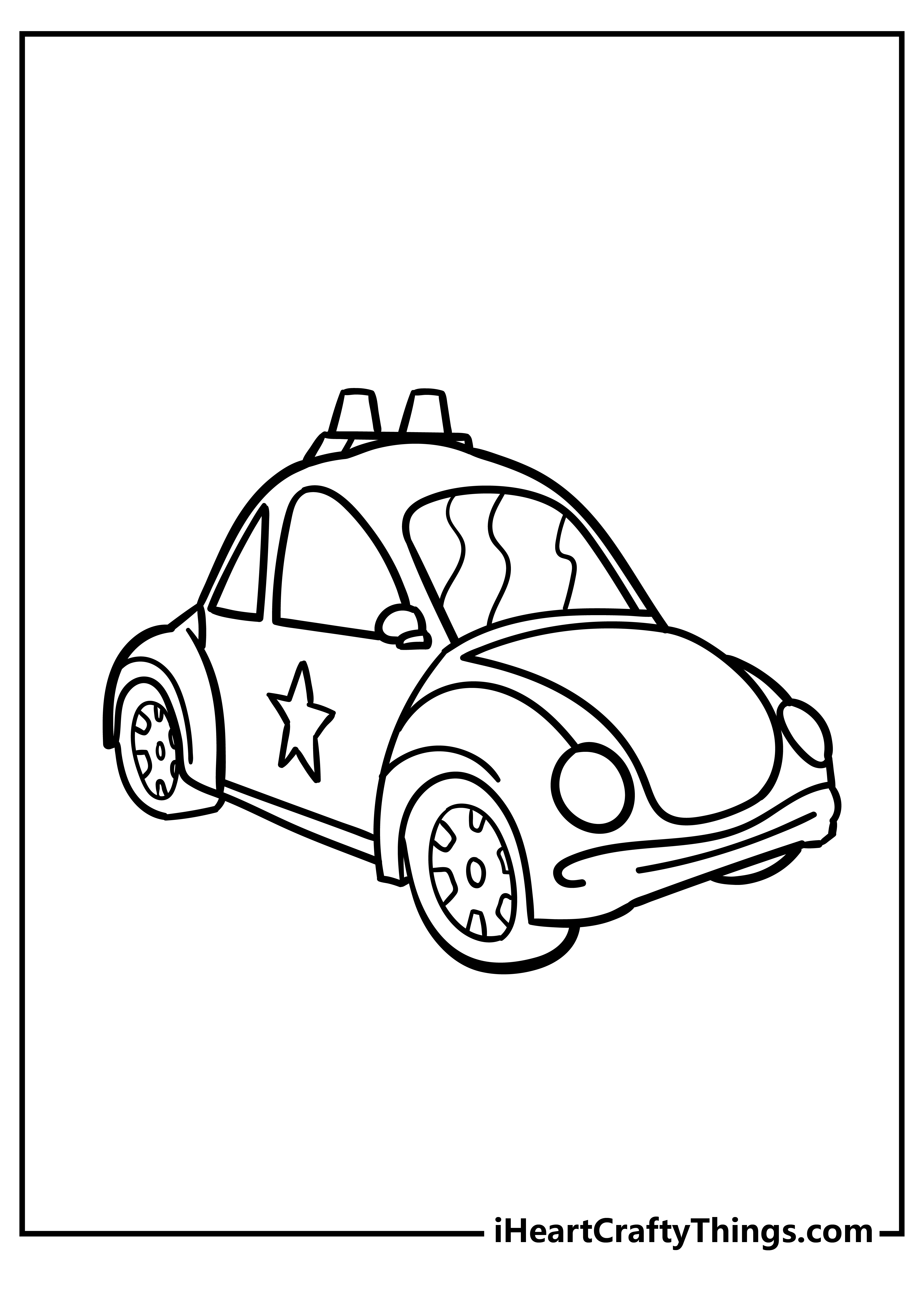 Police car coloring pages free printables