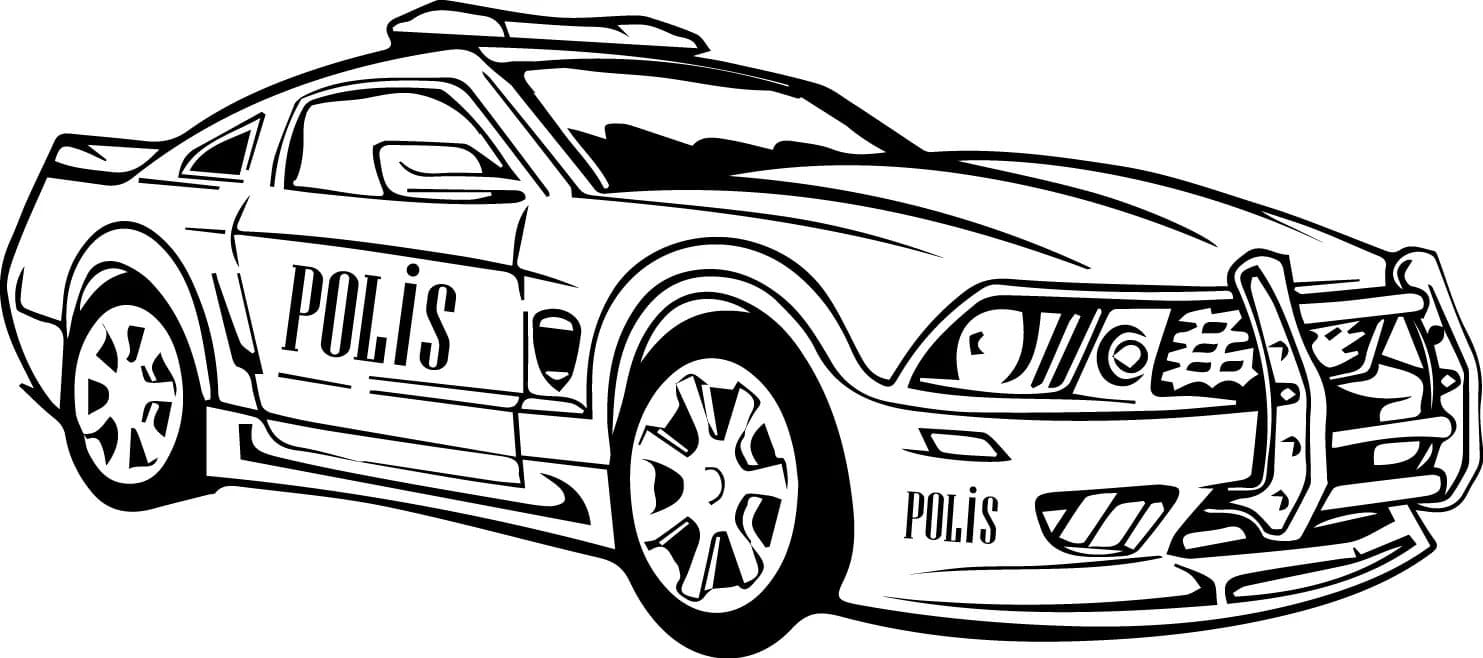 Police car coloring pages