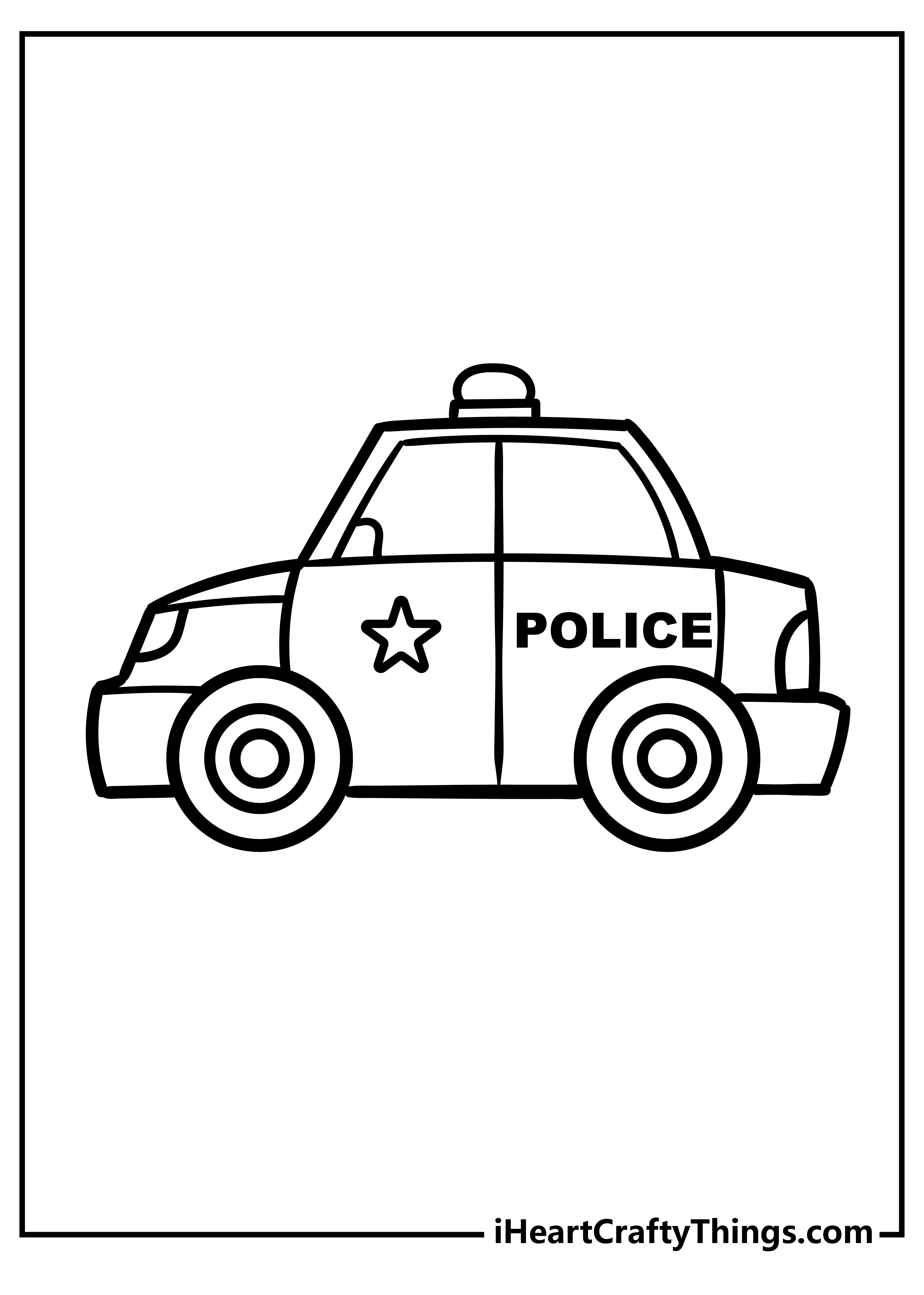 Police car coloring pages free printables