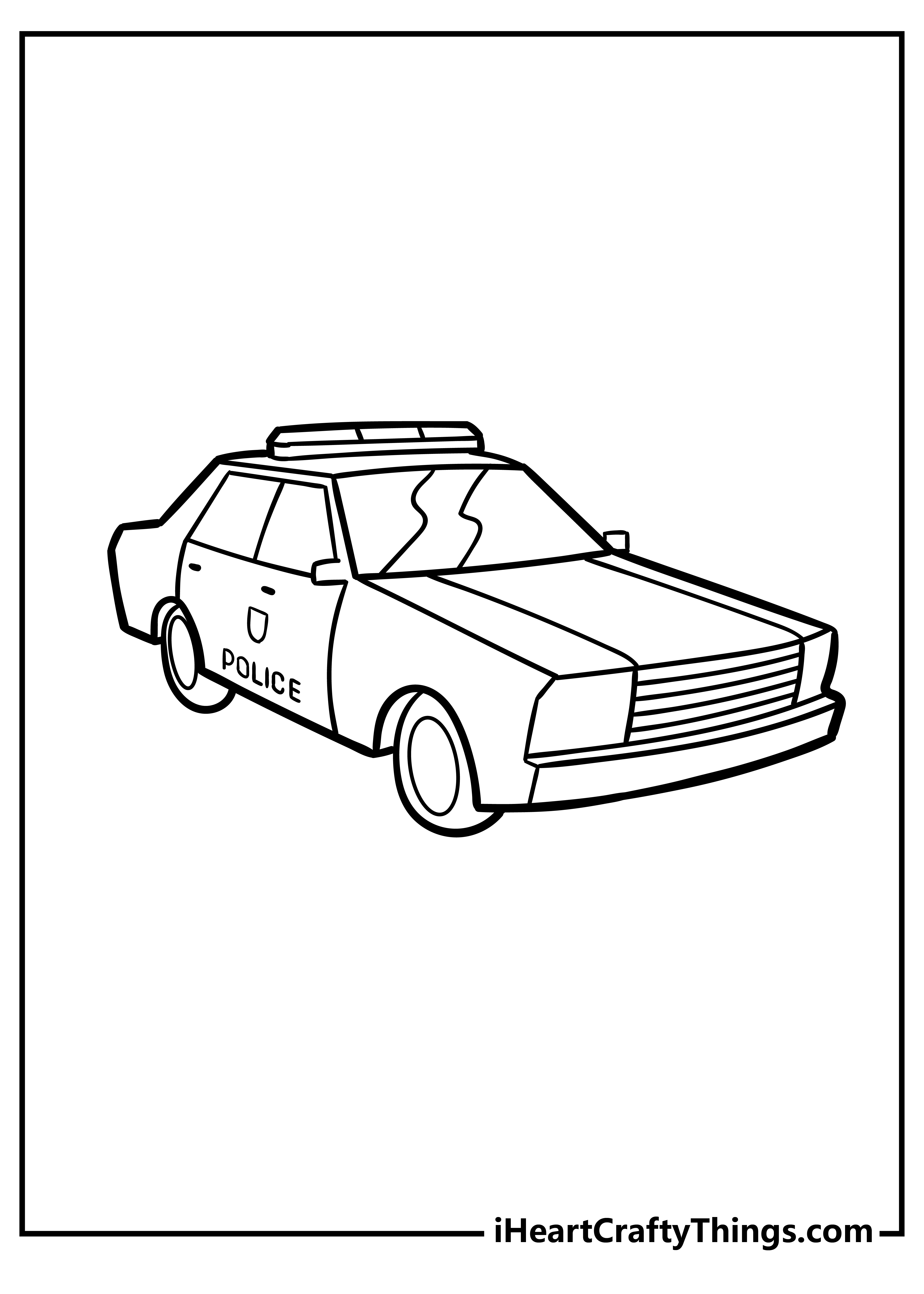 Police car coloring pages free printables