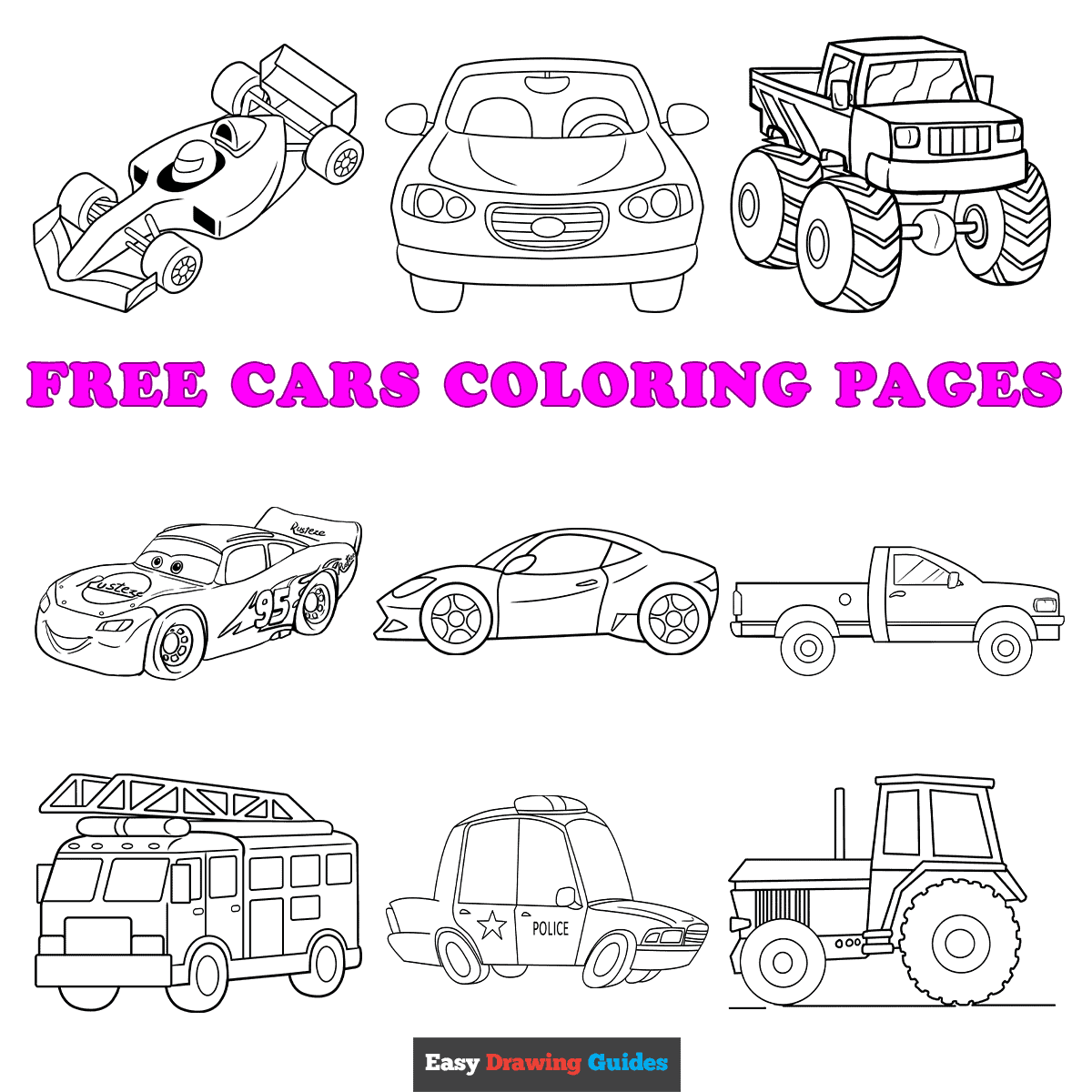 Free printable cars coloring pages for kids