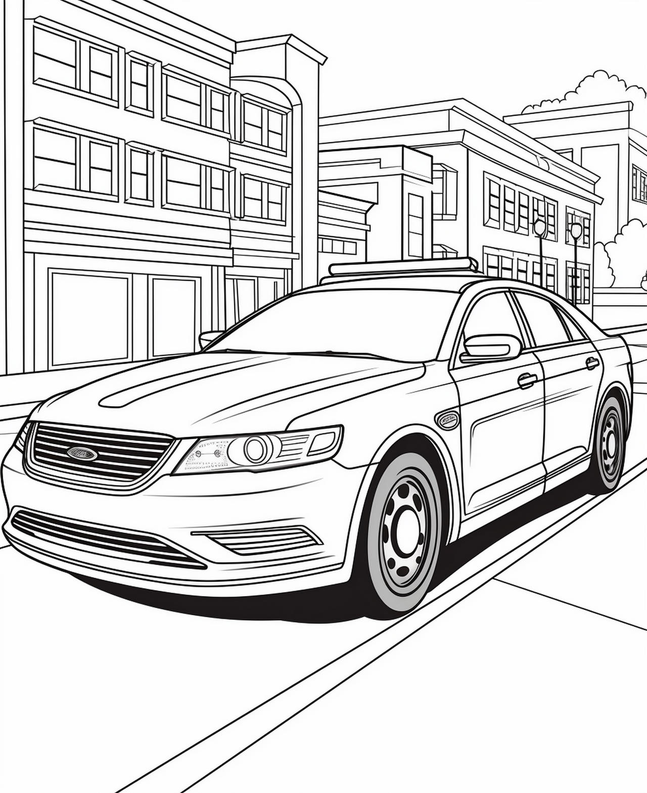 Police cars coloring pages in premium quality by coloringbooksart on