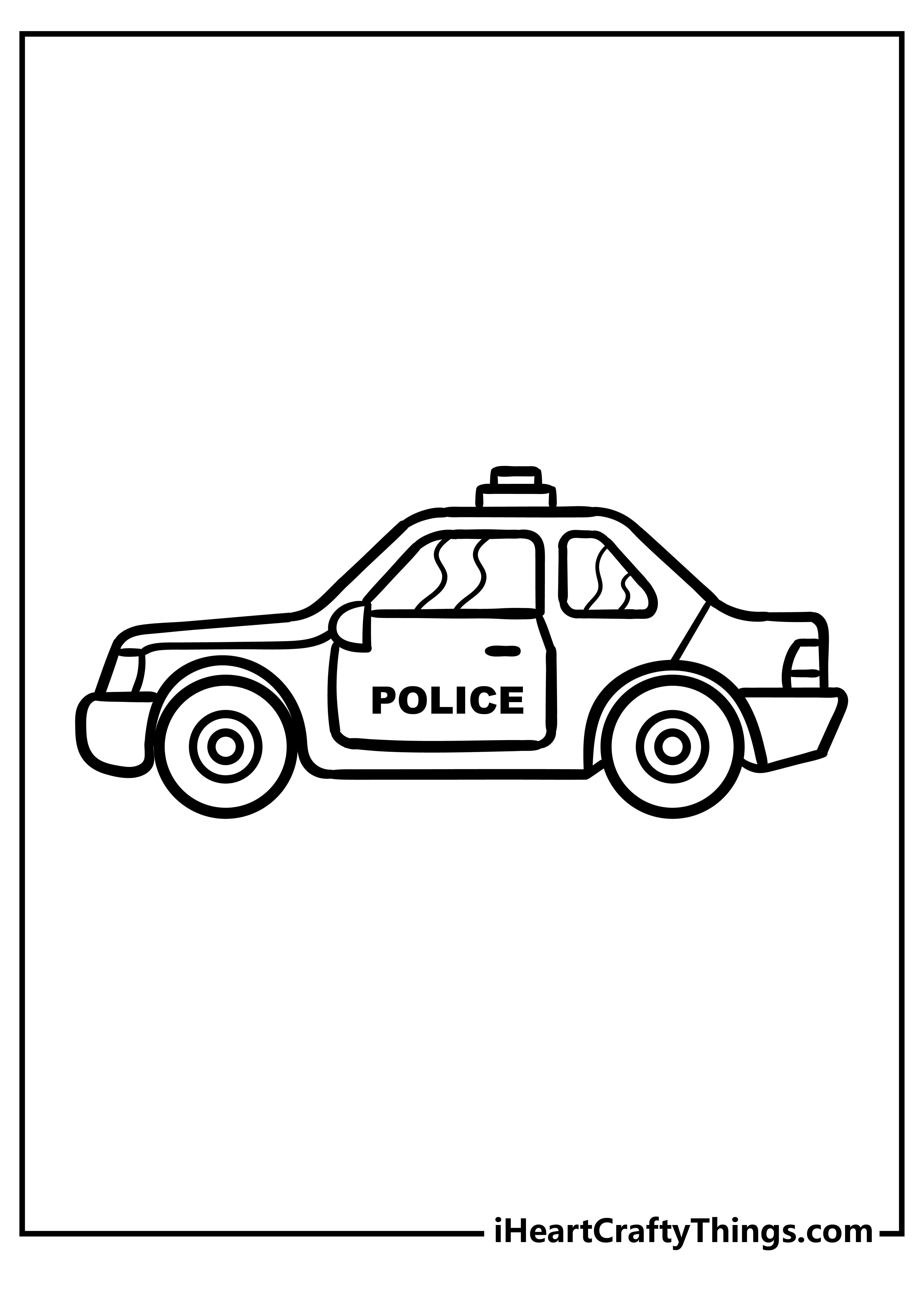 Police car coloring pages free printables