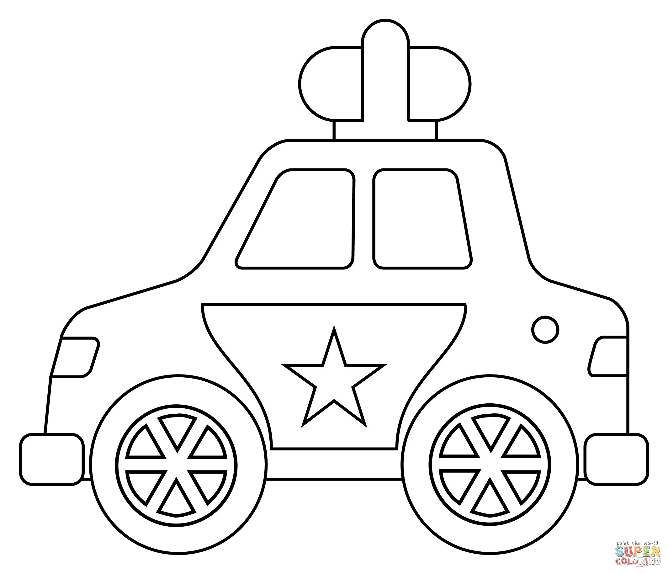 Police car coloring page free printable coloring pages