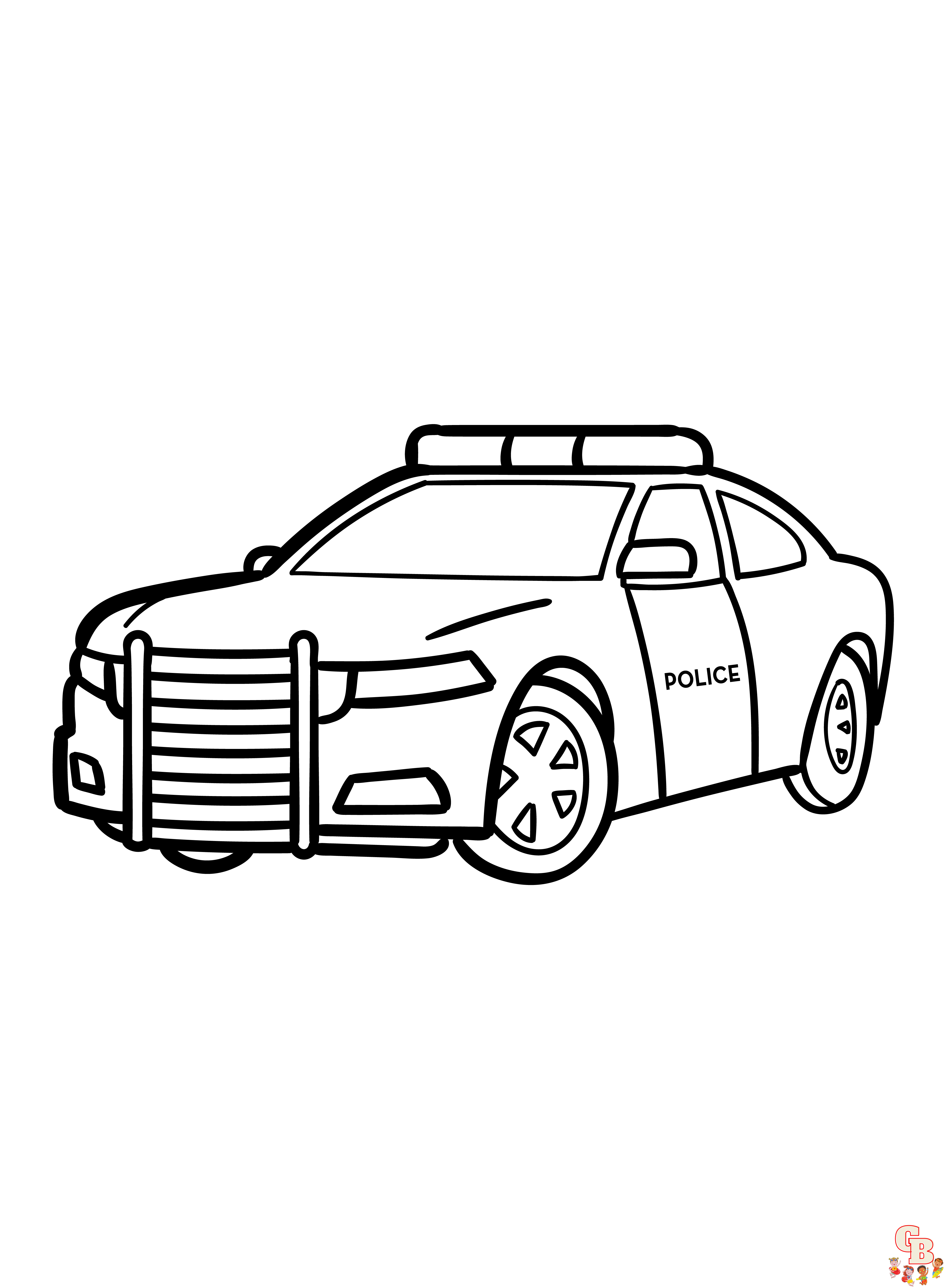 Get your kids excited with police car coloring pages