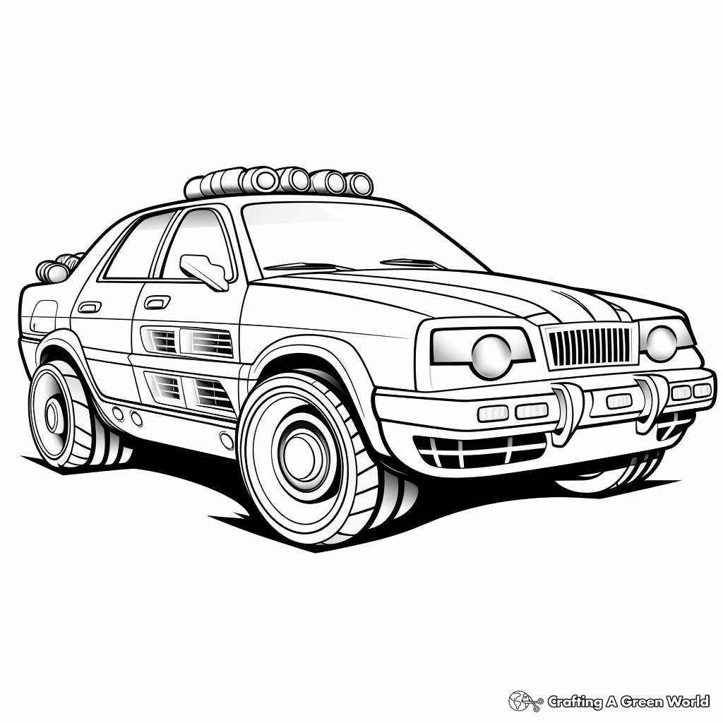 Police car coloring pages