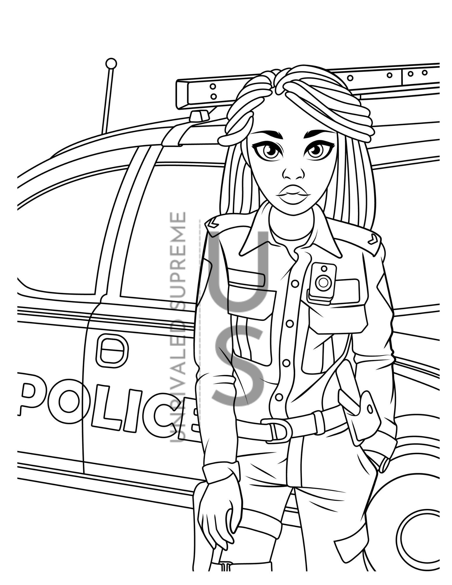 Police coloring page kids activity printable activity print activity sheet school coloring page coloring sheet coloring page