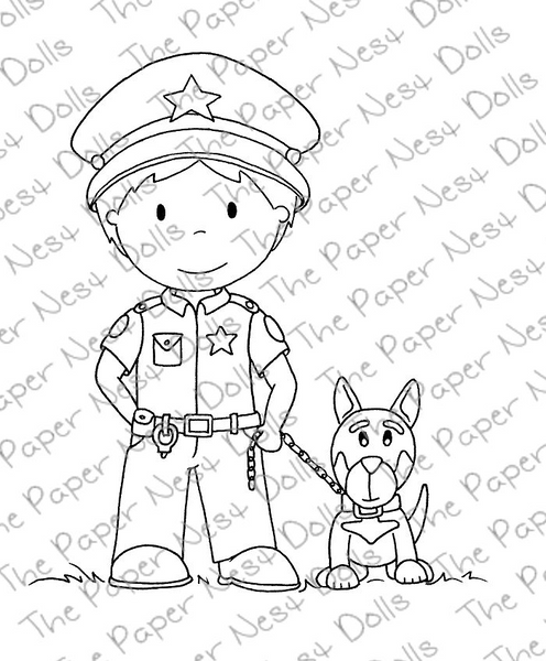 Police officer owen â paper nest dolls