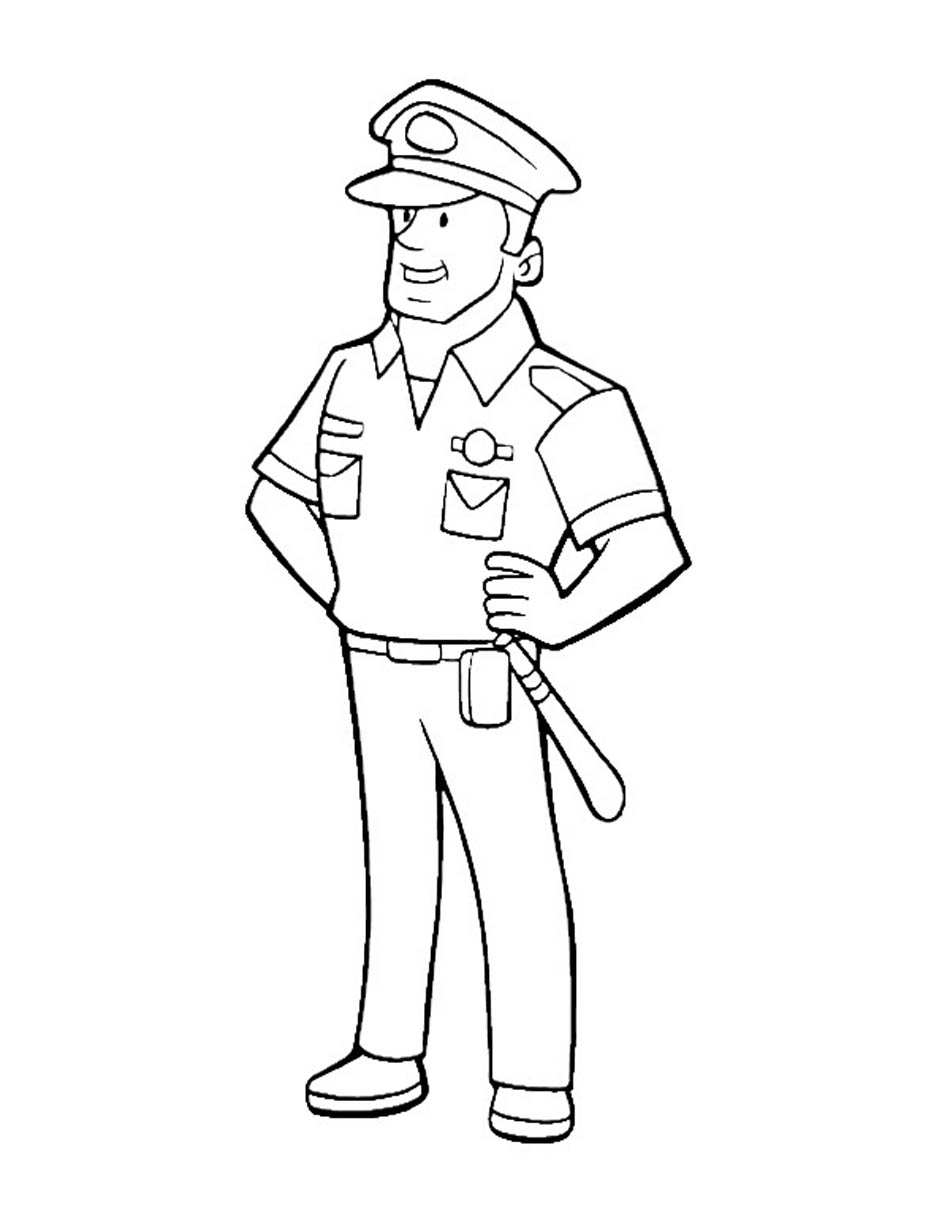 Free printable policeman coloring pages for kids