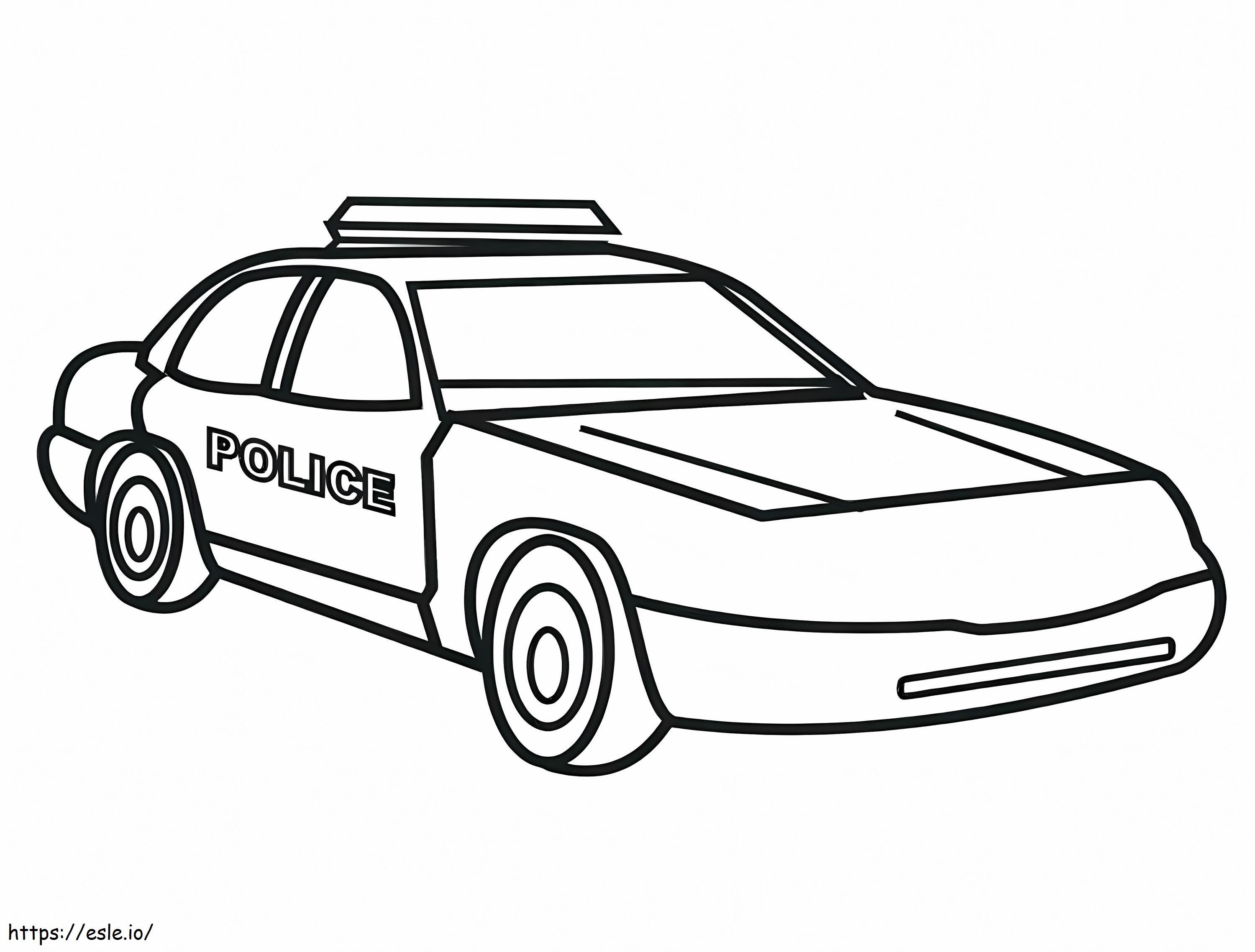 Police car coloring page