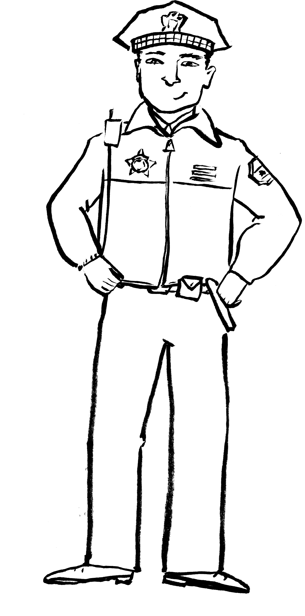 Free printable policeman coloring pages for kids