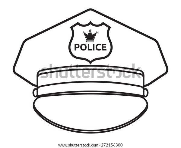 Police cap vector illustration stock vector royalty free