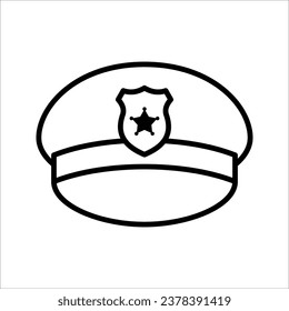 Police cap vector art graphics