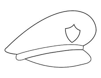 Police hat template police hat coloring page police hat outline police coloring